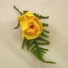 Gold Rose Fern Buttonhole