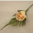 Peach Rose Fern Buttonhole