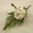 White Rose Fern Buttonhole
