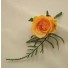 Yellow Rose Fern Buttonhole