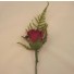 Burgundy Rose Fern Buttonhole