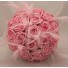 Pink Rose Feather Bridal Bouquet