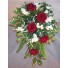 Red & Ivory Rose Shower Bouquet