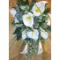 Ivory Cala Lily & Beargrass Shower Bouquet