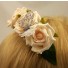Cream Open Rose Hair Comb