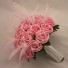 Pink Rose Feather Bridal Bouquet