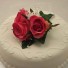 Pink Rose Corsage Cake Topper