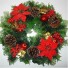 Luxury 18'' Red Poinsettia Christmas Wreath