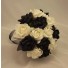 Black & White Rose Posy Bouquet