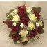 Ivory & Burgundy Rose Stephanotis Posy Bouquet