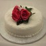 Pink Rose Corsage Cake Topper