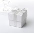 White & Silver Ribbon Favour Boxes