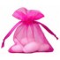 10 Cerise Pink Organza Wedding Favour Bags