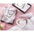 "Love Story" Silver-Finish Heart-Shaped Bookmark with Elegant Silk Tassel