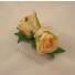 Flowergirl's Gold Rose Hair Comb
