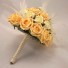 Gold & Ivory Rose Feather Bridal Bouquet