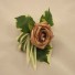 Mocha Rose Diamante Buttonhole