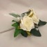 Double Ivory Rose Pearl Buttonhole