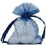 10 Navy Blue Organza Wedding Favour Bags