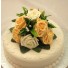 Gold & Ivory Rose Luxury Cake Topper