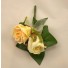 Gold & Ivory Rose Buttonhole