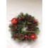 11'' Red Holly & Pine Cone Christmas Wreath