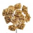 Gold Satin Ribbon Roses