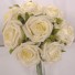 8 Ivory Small Open Roses