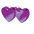 Purple Double Heart Balloon Weight