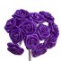 Purple Satin Ribbon Roses