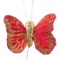 Red & Gold Small Feather Butterflies