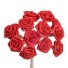 Red Satin Ribbon Roses