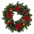 Luxury 18'' Red Poinsettia Christmas Wreath