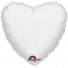 18'' White Heart Foil Balloon